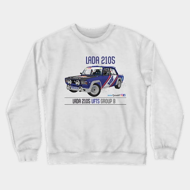 Lada 2105 VFTS Group B Front 06 Crewneck Sweatshirt by PjesusArt